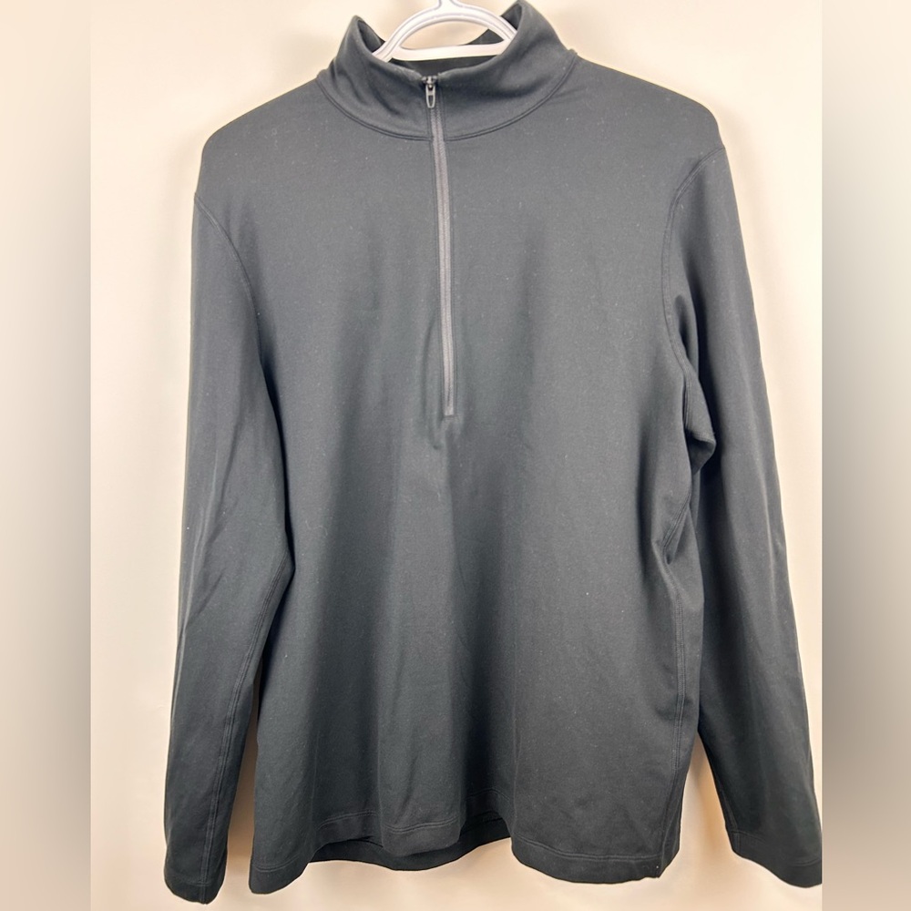 Lululemon Mens Half Zip Pullover Medium* Black Performance Athletic Top